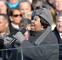 Franklin performing at President Barack Obama's inauguration in 2009