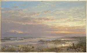 Brooklyn Museum - A High Tide at Atlantic City - William Trost Richards - overall