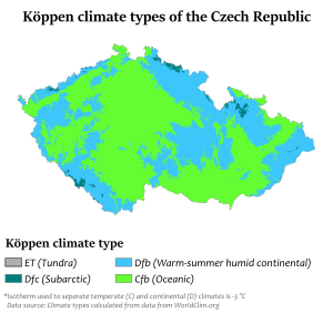 Czech Republic Köppen