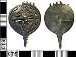 Early medieval silver hooked tag (FindID 468363)