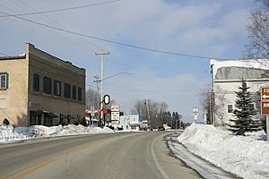 Looking north at downtown Forestville