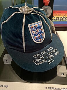 Harry Kane England cap at the London Museum