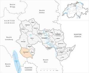 Karte Gemeinde Sarmenstorf 2010