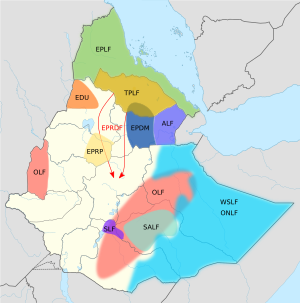 Map of Insurgent Groups in the Ethiopian Civil War