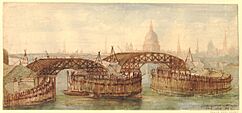 New London Bridge under construction (1826)