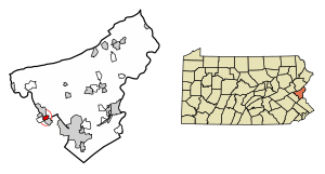 Location of North Catasauqua in Northampton County, Pennsylvania.