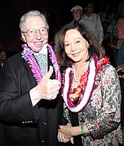 Roger Ebert and Nancy Kwan at the Hawaii International Film Festival in October 2010