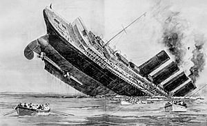 Sinking of the Lusitania London Illus News
