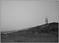 Spurn Lighthouse in the sea mist