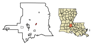 Location of Port Barre in St. Landry Parish, Louisiana.