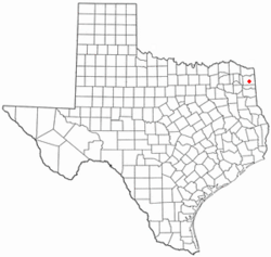 Location of Linden, Texas