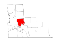 Map highlighting Chenango's location within Broome County.