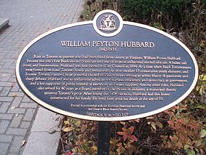 William Peyton Hubbard historical plaque photo by Djuradj Vujcic