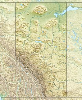 Map showing the location of Bow Glacier