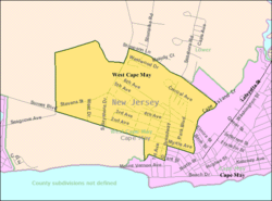 Census Bureau map of West Cape May, New Jersey
