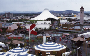 Expo '74, Spokane, Washington, looking northeast
