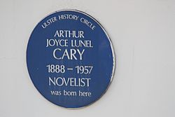 Joyce Cary plaque, August 2009