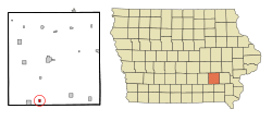 Location of Martinsburg, Iowa
