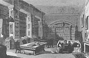Library at Edgeworthstown House 1888