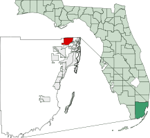 Location in Miami-Dade and the state of Florida.