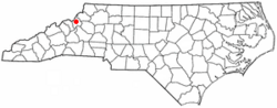 Location of Newland, North Carolina
