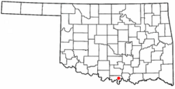 Location of Marietta, Oklahoma