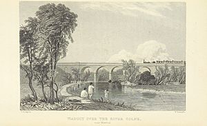Roscoe L&BR(1839) p073 - Viaduct over the River Colne near Watford