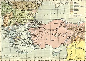 The Historical Atlas, 1911 – Distribution of Races in the Balkan Peninsula and Asia Minor