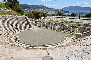 The theatre of ancient Halicarnassus, built in the 4th century BC during the reign of King Mausolos and enlarged in the 2nd century AD, the original capacity of the theatre was 10,000, Bodrum, Turkey (16456817694)