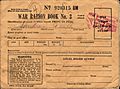 WWII USA Ration Book 3 Front