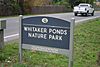 The sign for Whitaker Ponds Nature Park