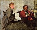 Edgar Degas - Violoniste et jeune femme tenant un cahier de musique