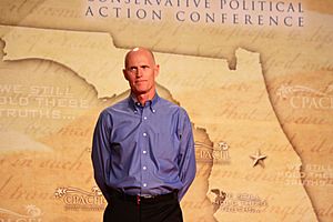 Florida Governor Rick Scott speaking at the 2011 Conservative Political Action Conference (CPAC) in Orlando, FL