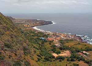View of the town of Mosteiros facing the northwest