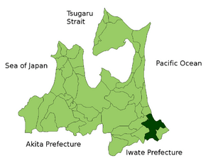 Location of Hachinohe in Aomori