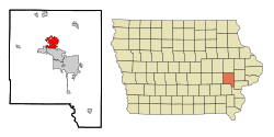 Location of North Liberty, Iowa