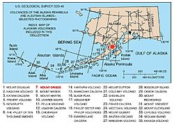 Map of alaska volcanoes mount griggs