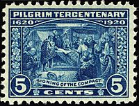 Mayflower compact 1920 U.S. stamp.1