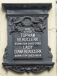 Plaque re Topham and Lady Diana Beauclerk on 100 and 101 Great Russell Street, WC1 - geograph.org.uk - 1289861