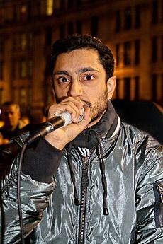 Riz Ahmed performing at Occupy London NYE Party 2011