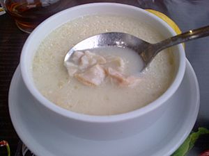 Turkish tripe soup (details)