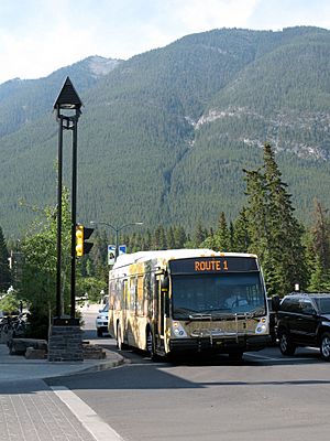 Banff Alberta Roam bus on Route 1