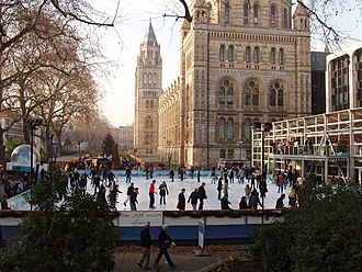 Busy ice rink at the Natural History Museum - geograph.org.uk - 637143