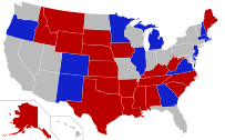 Class 2 US Senators by State & Party