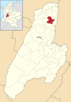 Location of the municipality and town of Lérida, Tolima in the Tolima Department of Colombia.