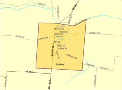 Detailed map of Quincy