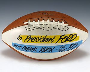 Football signed by 1977 LA Rams (1982.130.1)