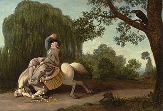 George Stubbs - The Farmer's Wife and the Raven - Google Art Project