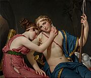 Jacques-Louis David - The Farewell of Telemachus and Eucharis - Google Art Project
