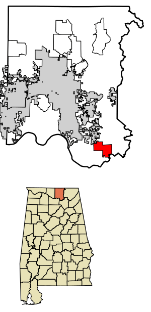 Location in Madison County, Alabama